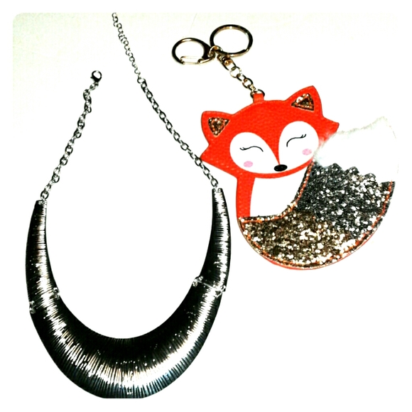 Accessories - SILVER NECKLACE♡CAT KEYCHAIN